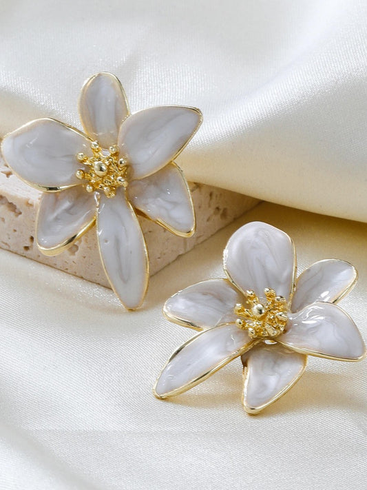 Frosted Petal Earrings