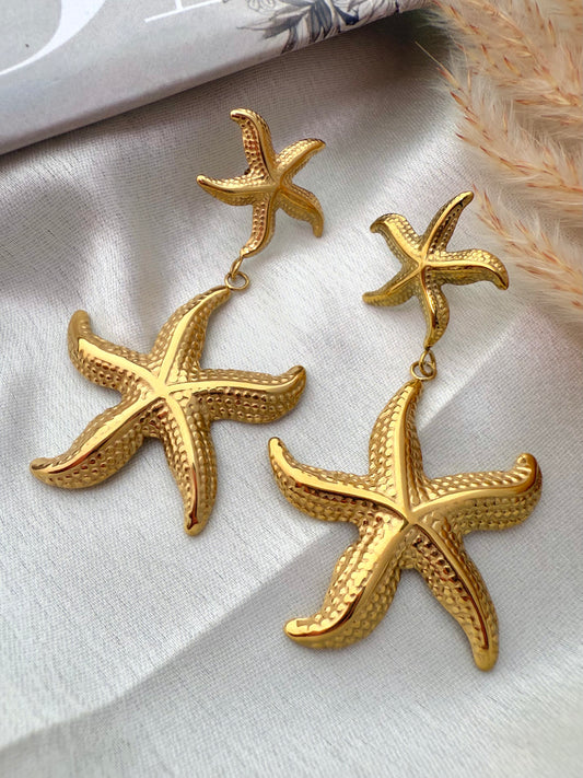 Dangling Starfish Earrings