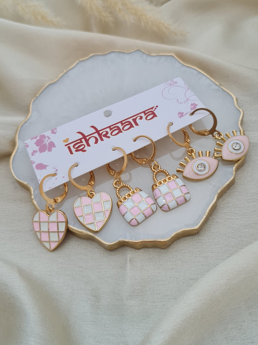 Blush Pink Hoops Combo