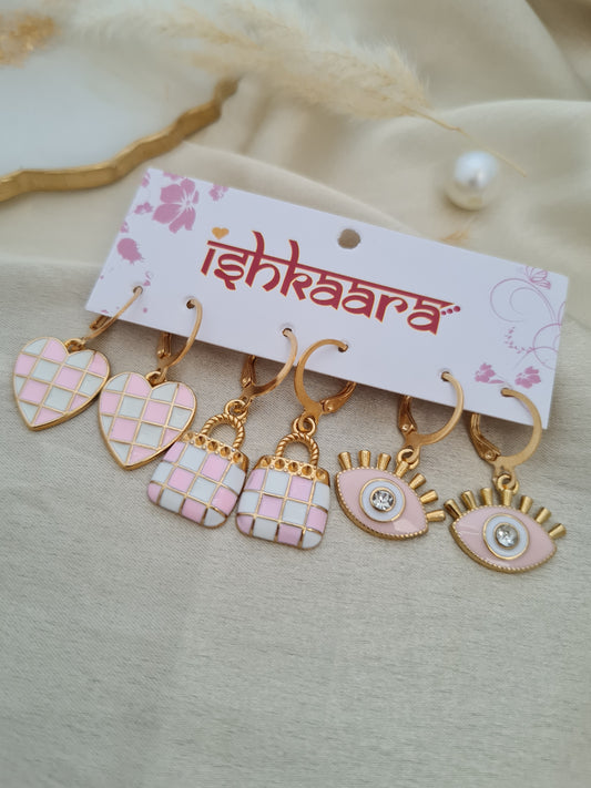 Blush Pink Hoops Combo