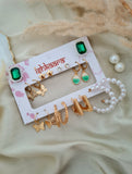 Emerald Mixed Charm Earrings Combo