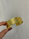 Beaten Brass Cuff Bracelet