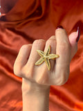 Golden Starfish Ring