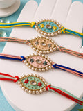 Set Of 4 Star & Evil Eye Rakhi Combo