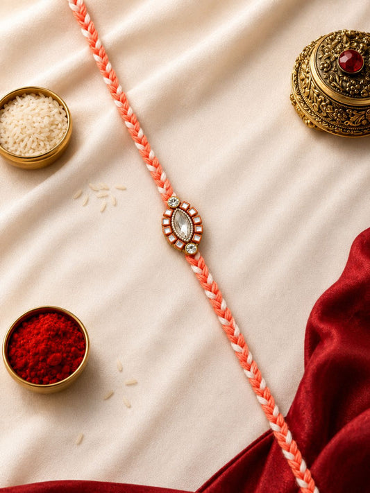 Crystal Charm Mirror Rakhi