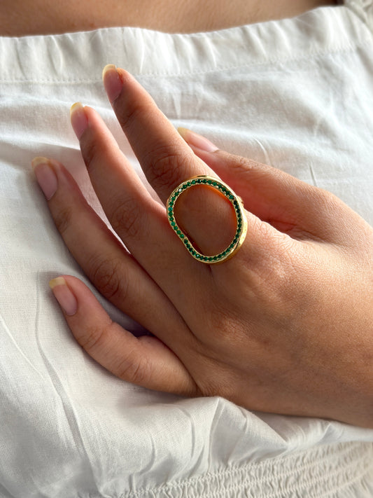 Three Tone Spark Ring
