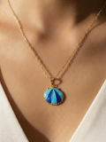 Blue Sea Shell Chain