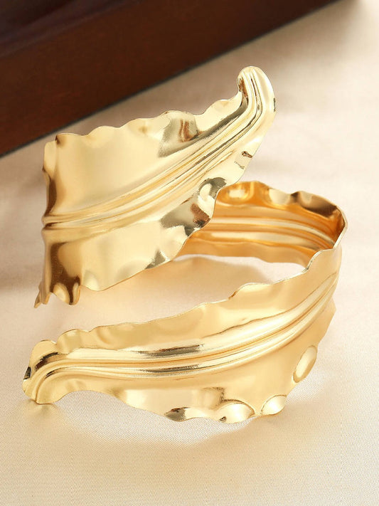 Wavy Leaf Cuff Bracelet