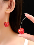 Resin Cherry Earrings