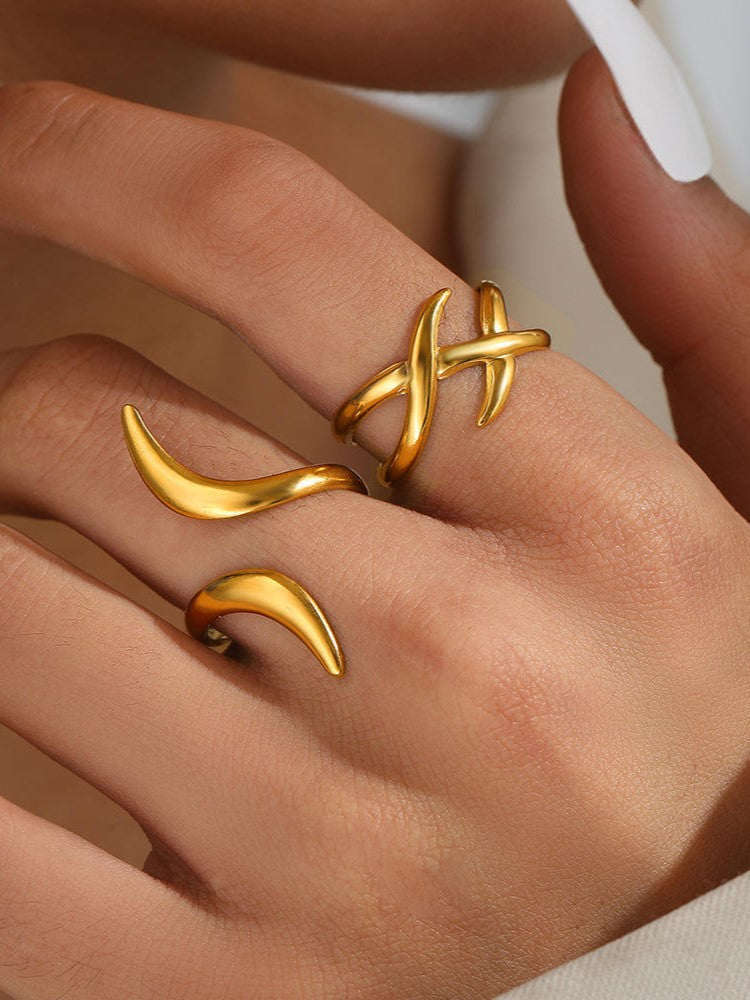 Golden Mirage Ring Stack