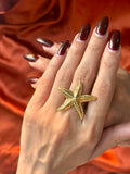 Golden Starfish Ring