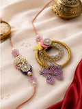 Lavender Bloom Bhaiya Bhabhi Rakhi Combo