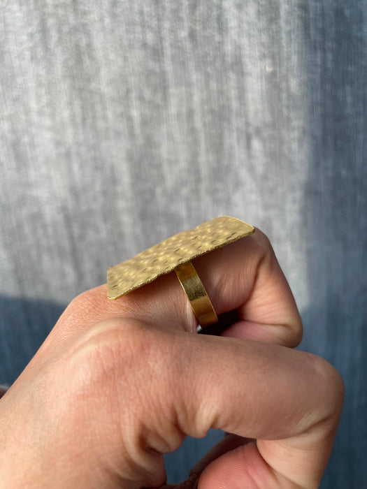 Regal Scepter Of Gold Ring — Ishkaara