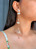 Blooming Pearl Drop Earrings