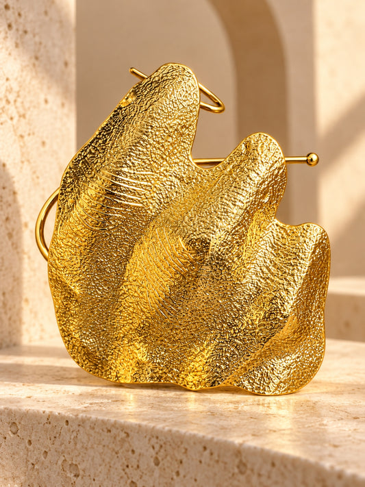 Molten Gold Palm Ring
