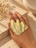 Molten Gold Palm Ring