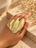 Molten Gold Palm Ring
