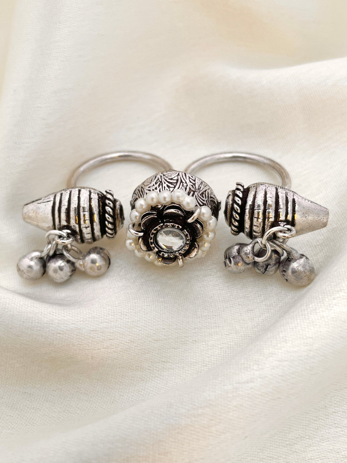 Aarohi Oxidised Ghungroo Ring