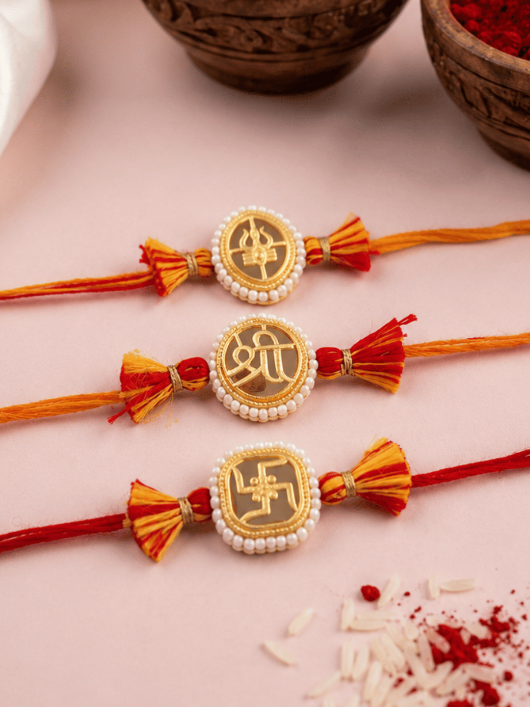 Tridev Blessing Rakhi Combo