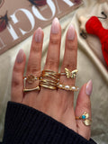 Golden Shine Ring Stack
