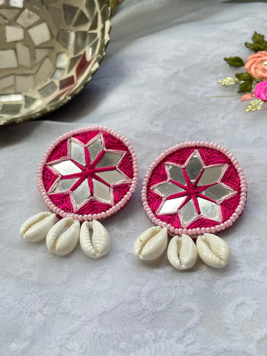 Darpan Shell Beaded Earrings