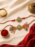 Multi Beads Bhaiya Bhabhi Rakhi Combo
