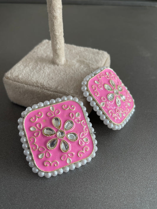 गेहना कुंदन मोती झुमके