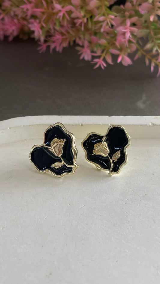 Dark Romance Rosebud Earrings