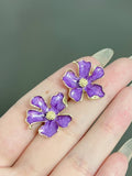 Lavender Petal Earrings