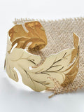 Regal Leaf Cuff Bracelet