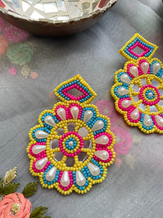 Rang Mahal Mirror Earrings