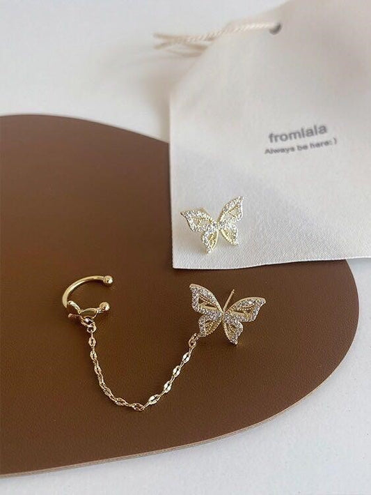 Chainlink Butterfly Earcuff
