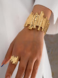 Golden Armour Cuff Ring Set