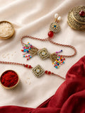 Multi Beads Bhaiya Bhabhi Rakhi Combo