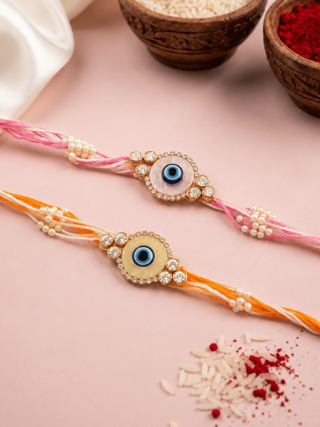 Set of 2 Shubh Drishti Rakhi Combo