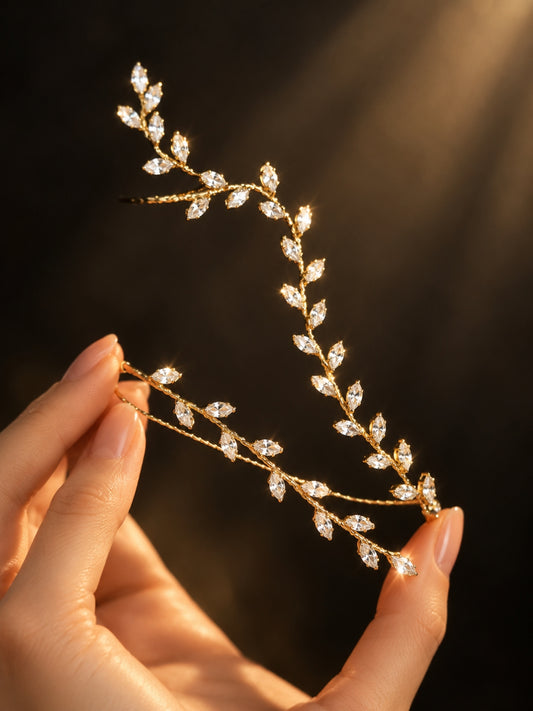 Crystal Vine Palm Cuff