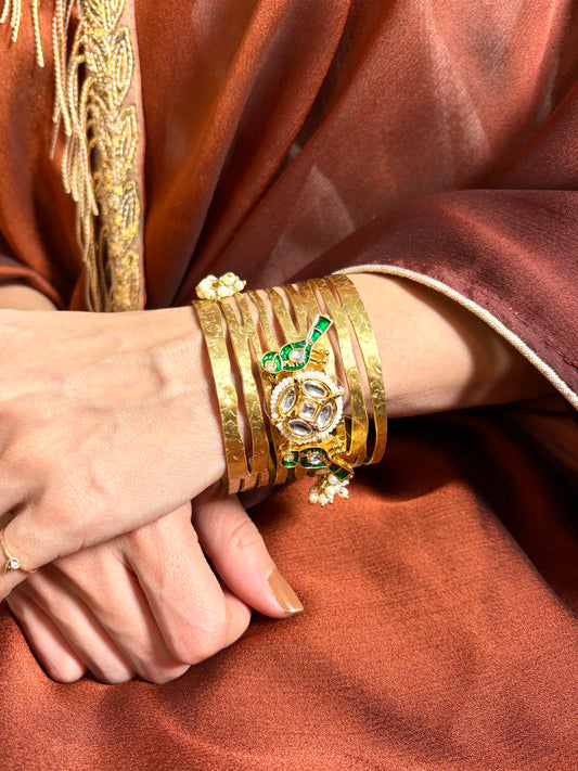Mayur Kundan Cuff Bracelet