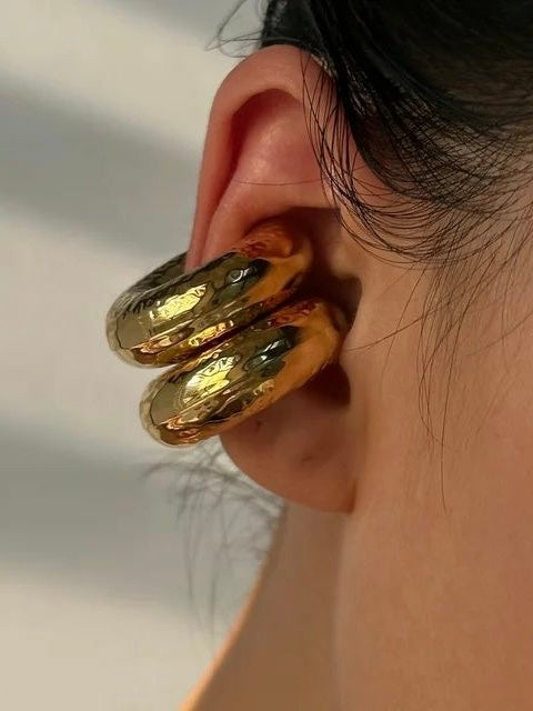 Textured Duo Chunky Earcuff Combo