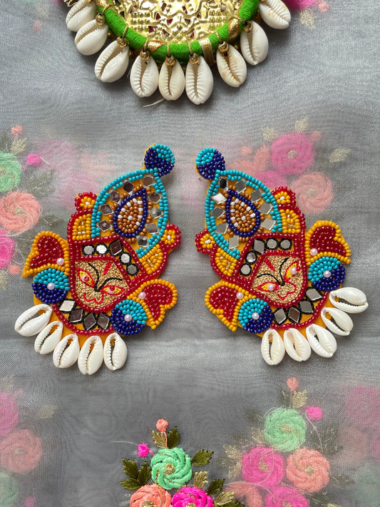 Maa Durga Beaded Earrings