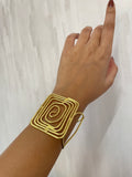 Spiralled Brass Cuff Bracelet