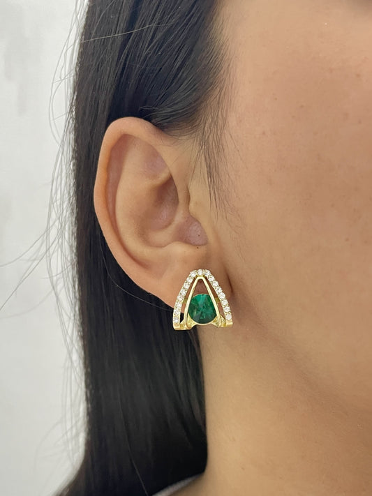 Mystic Emerald Earrings