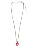 Pink Heart Crystal Chain
