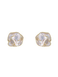 Silky Pearl Stud Earrings