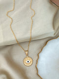 Golden Evil Eye Necklace Set