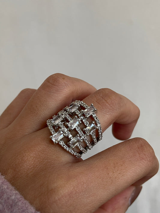 Diamond Cascade Sparkle AD Ring