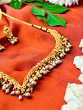 South Indian Pearl Ghungroo Necklace Set
