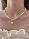 Pearl Heart Drop Chain