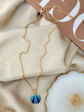 Blue Sea Shell Chain