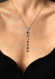 Multicolor Heartline Necklace