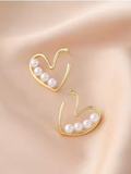 Date Night Heart Pearl Earrings